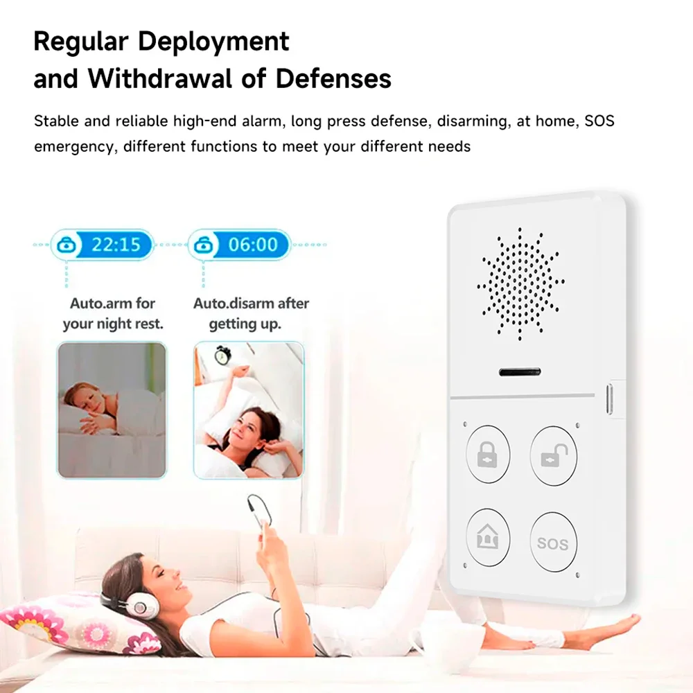 Tuya Wifi Smart Alarm System 4 - Sim Gsm Alarm 评论和价格